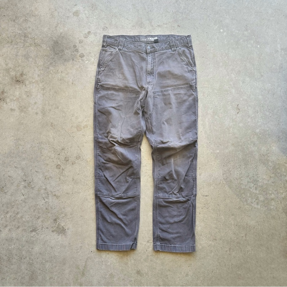 Gray Relaxed Fit Carhartt Double Knees